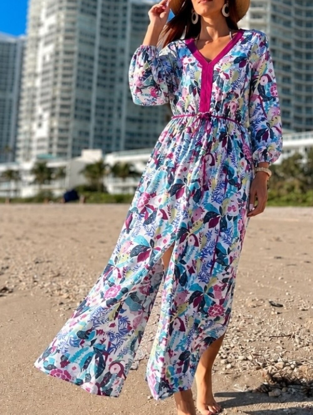 Coolibar Multi-color Floral Maxi Dress